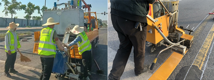 熱熔型道路標(biāo)線涂料施工涂敷前需要注意哪些事項(xiàng)？