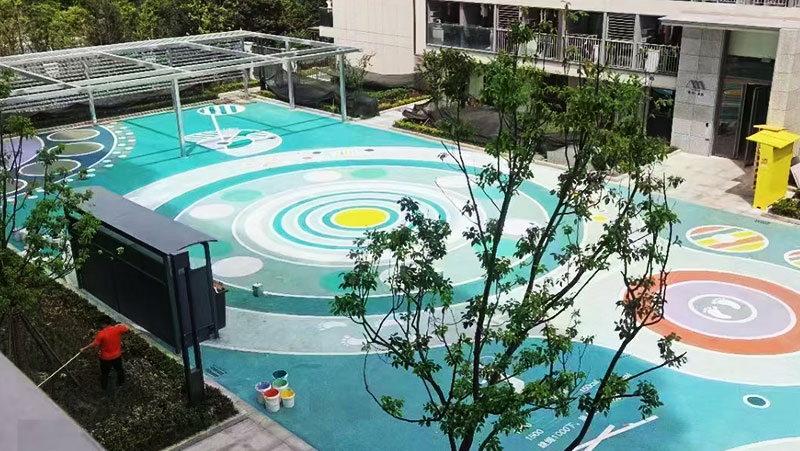 個(gè)性定制，功能升級：路面改色涂料打造城市新景觀